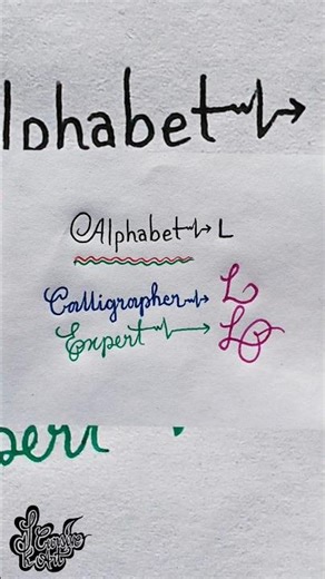 How to write stylish in calligraphy | L Alphabet | Cursive handwriting style