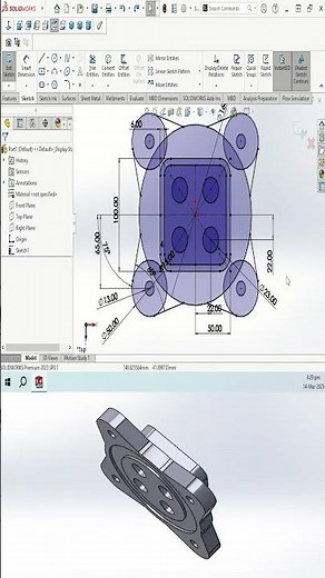 SolidWorks Tutorial: Practice Problem 4.6 #solidworks #CAD #cadsoftwaretutorial #solidworkstutorials