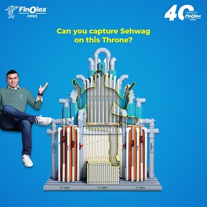 Rok sako toh roklo! Capture Sehwag sitting on the Finolex throne. Send us your screenshot in the comments section! #FinolexPipes #FinolexIndustries | Finolex Pipes & Fittings