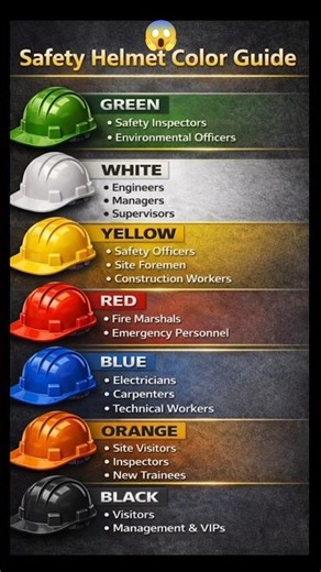😱Safety Helmet Color Guide: Meaning of Each Color 🚧