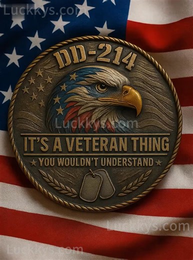 Pride • Honor • Brotherhood This coin is more than metal — it’s a declaration of identity. For those who have served, the DD-214 isn’t just a form; it’s a badge of honor that marks sacrifice, strength, and the lifelong bond of service. Crafted with reverence and power, this piece embodies what it means to be a proud American veteran. | Luckkys