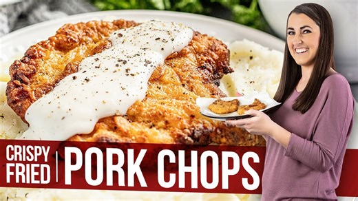 Crispy fried pork chops