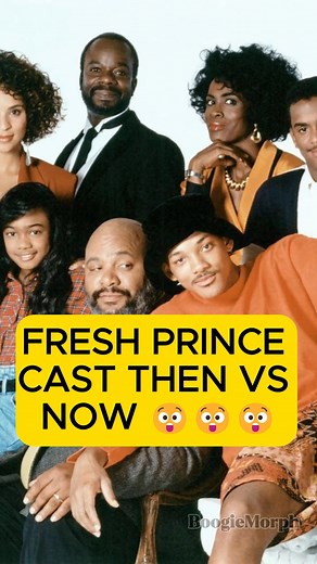 Fresh Prince Cast — THEN vs NOW (1990–2025) Step back into Bel-Air with this amazing Then vs Now look at the Fresh Prince of Bel-Air cast! See how Will Smith, Alfonso Ribeiro, Tatyana Ali, Karyn Parsons, Daphne Maxwell Reid, and Joseph Marcell have changed from the 1990s to today. A true nostalgia trip for every 90s kid! Share if you grew up watching Fresh Prince! 💚👑 #freshprinceofbelair #WillSmith | BoogieMorph