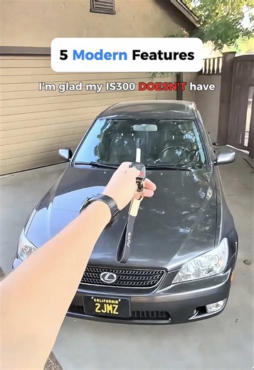 Everyone says my 23 year old Lexus is outdated… here are 5 “modern” car features I’m actually glad it DOESN'T have. An accountant’s honest take on why older cars are cheaper to own. What's your least favorite modern features that newer cars keep coming out with? #lexus #is300 #oldcars #carguymath #carmaintenance