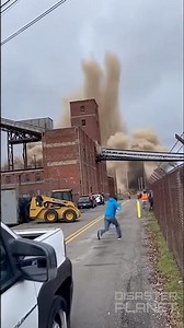 STRUCTURAL FAILURE! Massive Industrial Tower COLLAPSED (RUNNING for Cover)