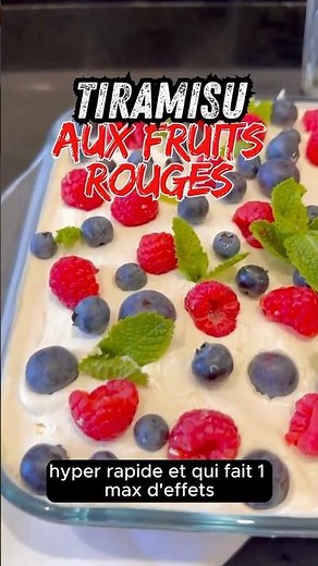 Tiramisu aux fruits rouges sans cuisson🍇 #tiramisu #recette #recettefacile #dessert #cuisine #short