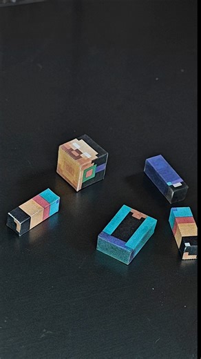 Paper Craft Diamond Helmet for Minecraft Steve