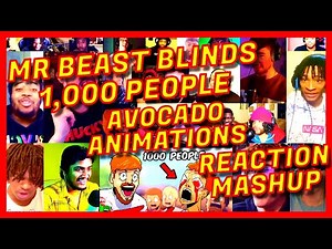 MR BEAST BLINDS 1,000 PEOPLE - REACTION MASHUP - AVOCADO ANIMATIONS - MRBEAST 1000 [ACTION REACTION]
