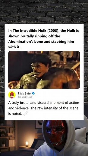 The Incredible Hulk 2008 Hulk Stabs Abomination with His Own Bone Scene