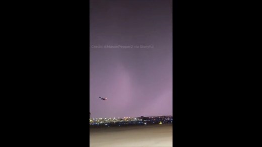 Video shows plane taking off at St. Louis Lambert Airport during apparent tornado