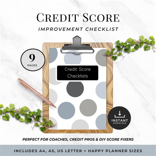 Credit Score Improvement Checklist Printable, Credit Repair Steps PDF, Simple Credit Recovery Plan for Adults - Etsy Australia