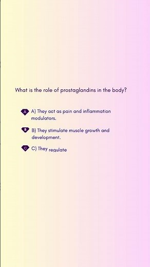 What is the role of prostaglandins in the body #medicalexamguide