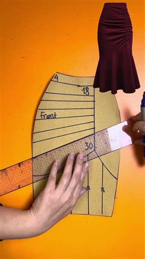 Detailed Skirt Sewing Pattern Tutorial #sewing #fashion #skirt #diy
