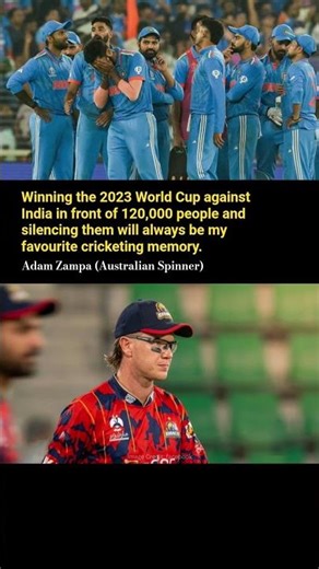 Adam Zampa: Winning the 2023 WC best memory #shorts #ytshorts #trending #cricket #2023worldcup #ipl