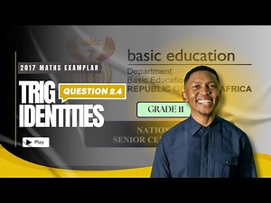 How to Prove Trigonometric Identities | Grade 11 Technicsl Maths | Mlungisi Nkosi