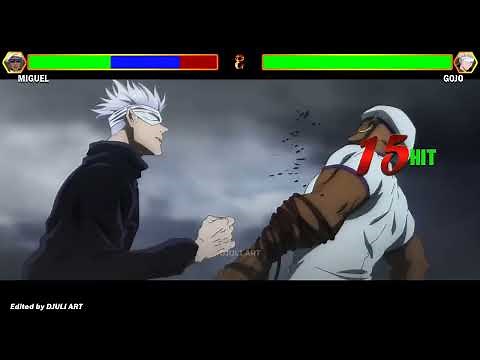 Gojo vs Miguel WITH HEALTHBARS | Jujutsu Kaisen 0