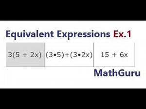 Equivalent Expressions | Simplifying Algebraic Expressions | Ex.1