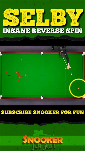 Selby's insane reverse spin shot| #shorts #youtubeshorts #trending #snooker #ding #juddtrump #ronnie