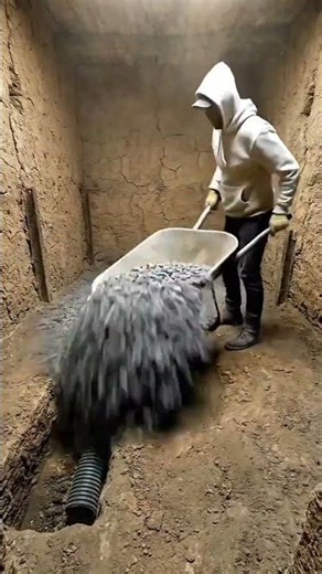 A man built an air-raid shelter in his backyard to play computer games behind his wife's back.