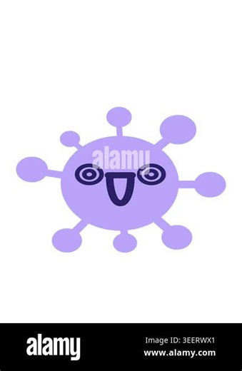 bobbing motion animation of exhilarated virus Stock Video Footage - Alamy