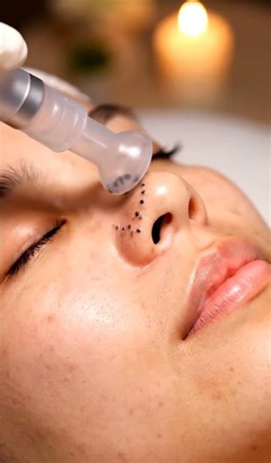 Stubborn Micro Blackheads Extracted | Outer Cheek ASMR Relaxation #asmr #skincare