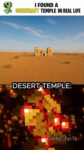 I found a Minecraft Desert Temple in real life... 💀 #minecraft #gaming #creeper