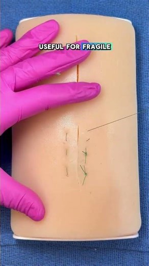 How to suture | Horizontal Mattress Stitch 🤔 #medicaleducation #clinicalskills #stitches #shorts