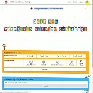 Premier's Reading Challenge - Student Website Guide