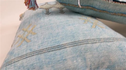 Turquoise Cactus Silk Pillow: Moroccan Lumbar Cover (13x20) - Etsy