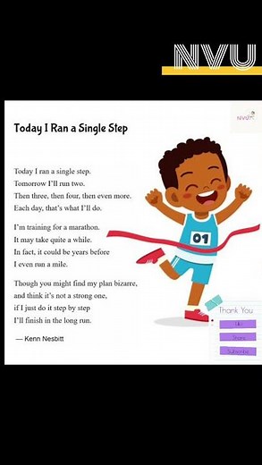Today I Ran a Single Step | Motivational Kids Poem 2025 | Step-by-Step Success for Kids