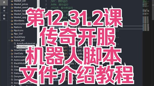 第12.31.2课传奇开服机器人脚本文件介绍教程