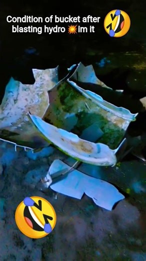 bucket condition after blasting hydro 💥😂 #shorts #blast #crackers #funnyshorts