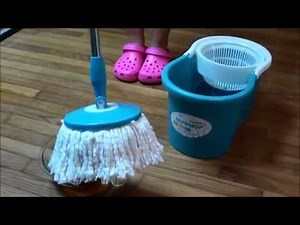 ISPINMOP hurricane Easy magic floor mop 360° bucket 2 heads microfiber spin spinning rotating head