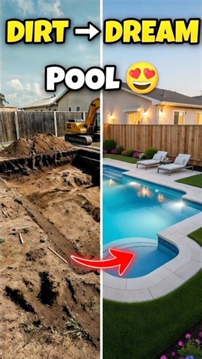 From Dirt to Dream Pool 😍 | Complete Pool Construction in 30 Seconds#timelapse #shorts