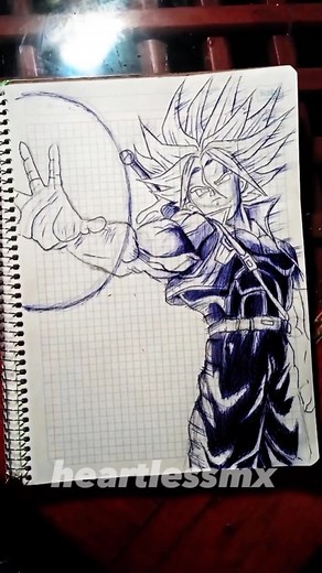 Aprende a dibujar a Trunks del futuro paso a paso