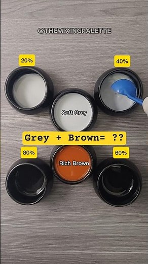Grey + Brown = 4 Stunning Nude Shades! 🤎🎨 #shortsfeed #colormixing #youtube