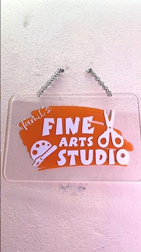 DIY Acrylic Vinyl Name Board | Personalized Studio Name Board Using Cricut maker 3