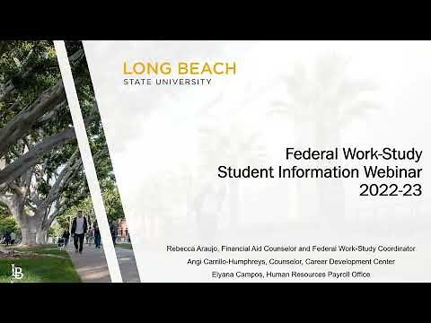 Financial Aid Webinar: Federal Work Study