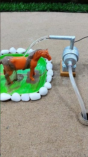 mini tractor science project mini water pump project horse water bath #mini_tractor #project # 749