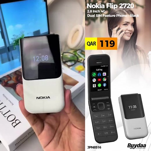 Nokia Flip 2720 2.8 Inch 4G Dual SIM Feature Phone - Black - free delivery all over qatar #nokia #samsung #oppo #iphone #vivo #xiaomi #realme #huawei #redmi #apple #asus #infinix #hpjadul #smartphone #pro #oneplus #plus #hpmurah #android #s #nokiamobile #mobile #motorola #handphone #advan #lumia #nokialumia #nokiaindonesia #photography #nokiaphotography