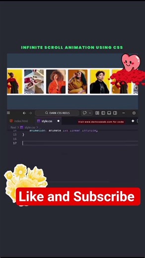 Using HTML and CSS to create infinite animated scroll @CodeGlobal #tech #CodeGlobal #htmlcss