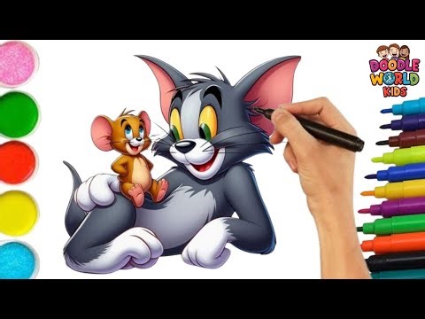 How to Draw Tom | Wheels on the Bus Rhymes for Kids | Doodle World Kids | Learn with Fun