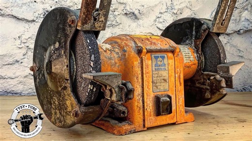 Rusty and Broken Bench Grinder - Awesome Restoration