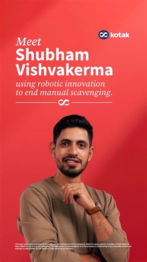 Every time a sanitation worker enters a sewage chamber, the risk is real. That reality led Shubham Vishvakerma of ARC Robotics to build robots that step in where human lives were once at risk. With Kotak’s support, his purpose-led mission is making sanitation safer and more dignified. When one story is shared, many are inspired. Watch his entire journey on Hausla Talks Season 2 - Hausle se Hauslon Tak. Link: https://tr.ee/nkIk4M #HauslaHaiTohHoJayega #KotakMahindraBank #HauslaTalksSeason2 | Kota