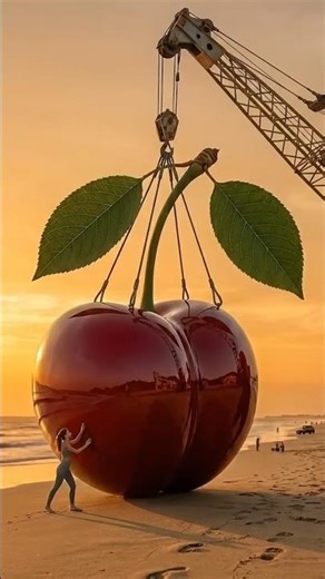 You Won’t Believe What’s Inside This Giant Cherry… 🍒😳 #viral #shorts #newyork #florida #miami