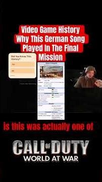 Why This German Song Plays In The Final Mission- World At War Real History #history #callofduty