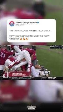 The Troy Trojans have made program history by advancing to their first ever College World Series 🙌