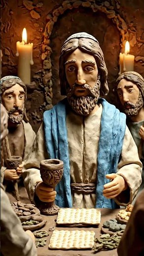 Rabbouni Isho /Jesus recites the Seder prayer in Hebrew … Baruch atah Adonai, Eloheinu Melech haolam