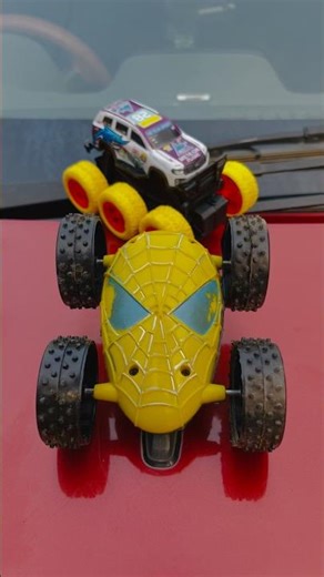 Rc 6️⃣ Wheel CLIMB BATTLE car and SPIDER car unboxing and ramp racing. #remotecontrol #shorts #rc