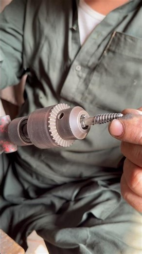 Making thin wire into taper spring by hand #shortvideo